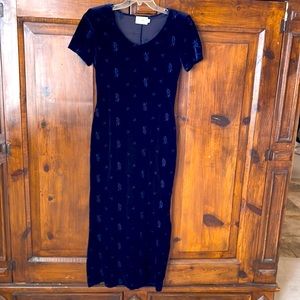 Velvety deep blue CDC dress size 4.